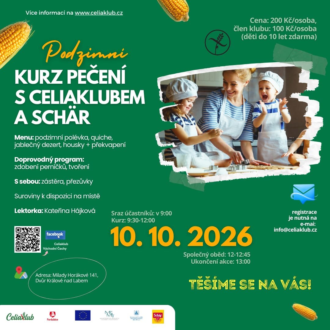       
          Podzimní kurz pečení s Celiaklubem a Schär
      